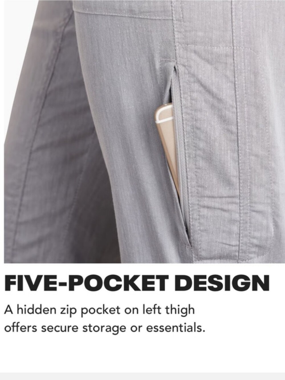 Kuhl Cabo Pant Cotton Linen Birch Grey Gorpcore Size 8 SHORT - Picture 7 of 16